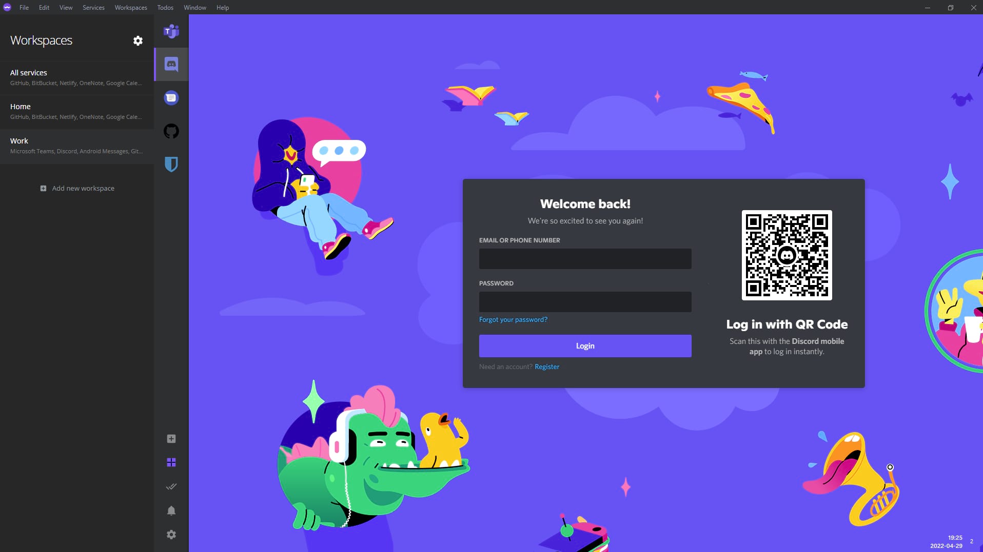 Ferdium Workspaces Feature